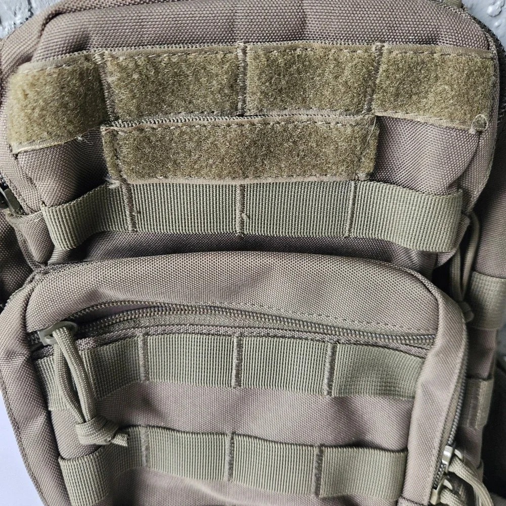 Highland Tactical Sling Bag Olive Drab Green MOLLE Shoulder Pack